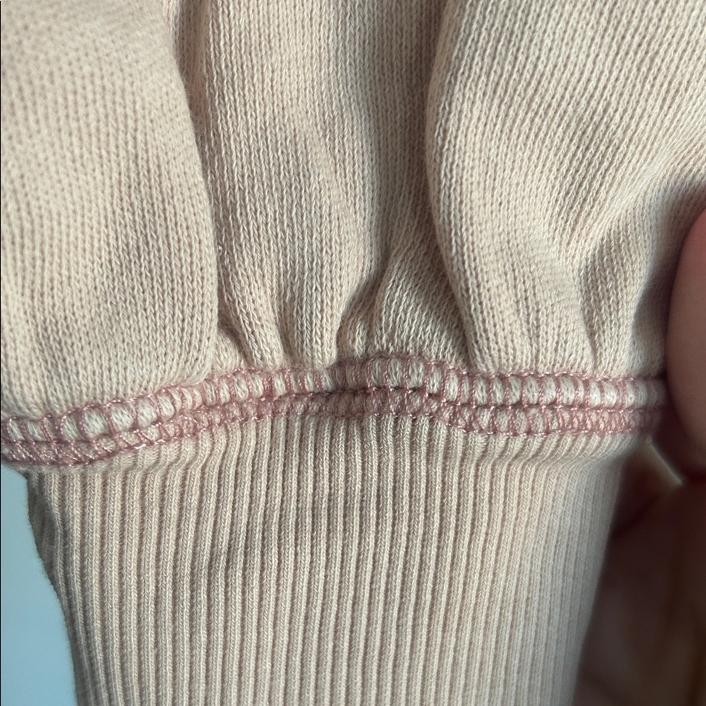 Free People Blush pink Crew Neck Sweatshirt with balloon sleeves. - Picture 16 of 16